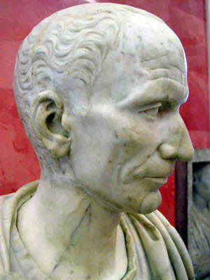 julius caesar head wreath