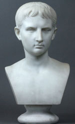 19th Century sculpture of the young Caesar